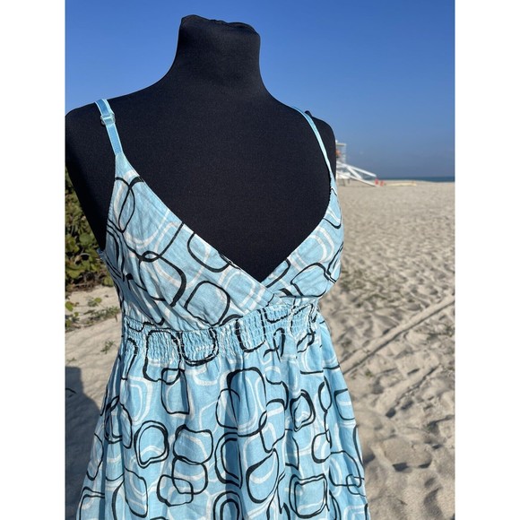 Vintage Y2K Blue Floral Cottage Core Baby Doll Derek Heart Dress / Size: L - Picture 7 of 11